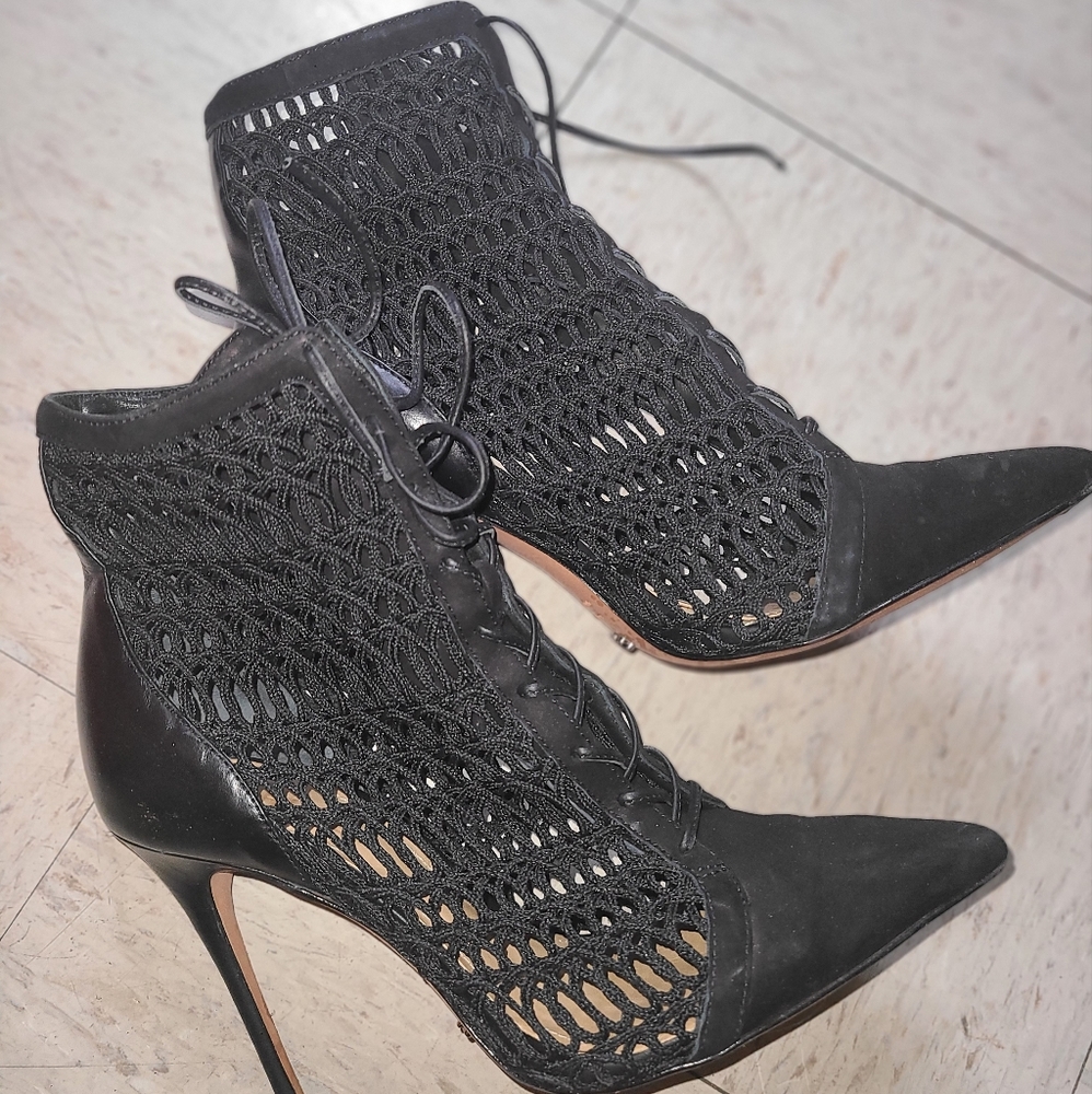 Schutz Black Booties Size 7.5